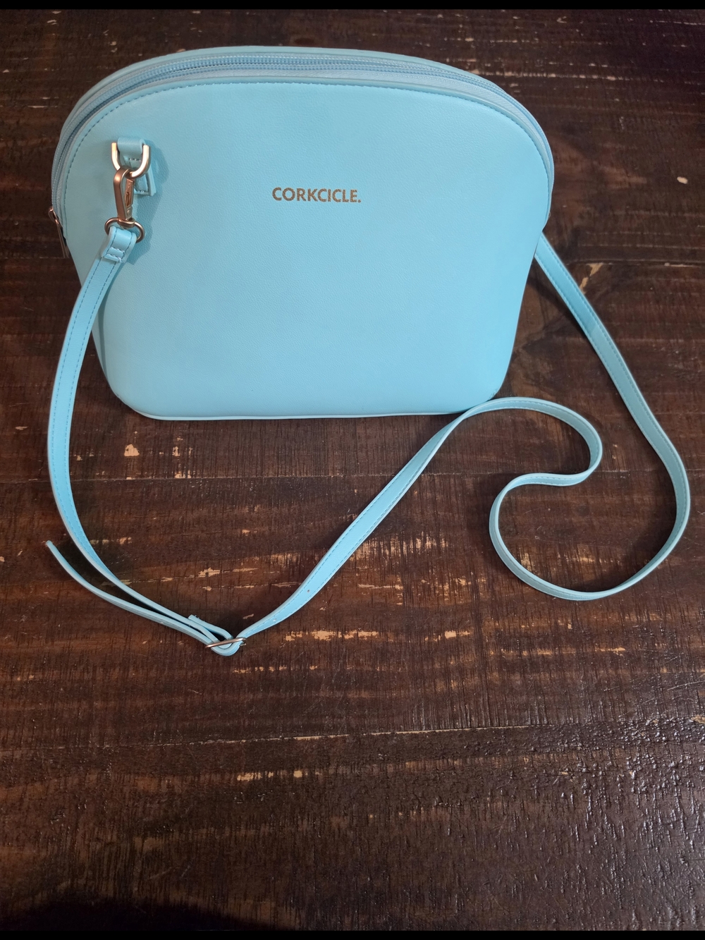 Corkcicle Small Crossbody Insulated Bag in Aqua Blue